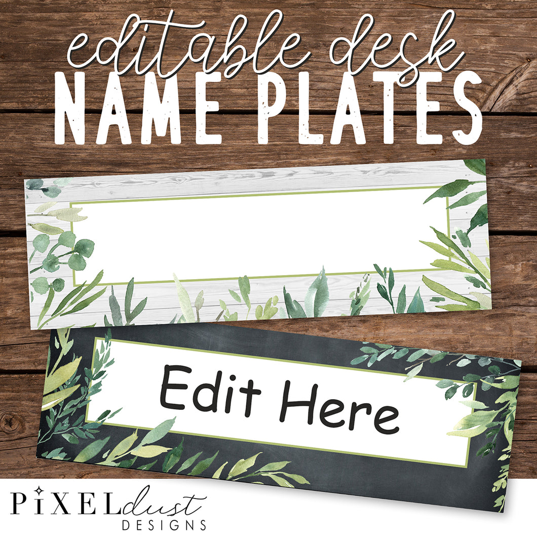 Modern Magnolia Desk Name Plates
