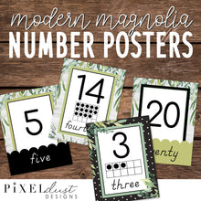 Load image into Gallery viewer, Magnolia Farmhouse 0-20 Number Posters | Ten Frames | Classroom Decor | Number Line

