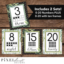 Load image into Gallery viewer, Magnolia Farmhouse 0-20 Number Posters | Ten Frames | Classroom Decor | Number Line

