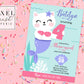 Purrrmaid Cat Printable Birthday Party Invitation File