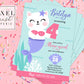 Purrrmaid Cat Printable Birthday Party Invitation File