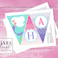 Mermaid 'Happy Birthday' Printable Birthday Party Pennant Banner