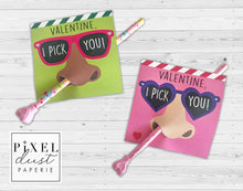 Load image into Gallery viewer, Funny Nose Picker Printable Valentine Treat Holder Cards
