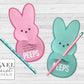 Peeps Bunny Printable Easter Treat Holder Card