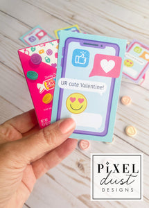 Emoji Cell Phone Printable Valentine Cards