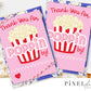 Movie Night, Pink Popcorn Party Favors Printable