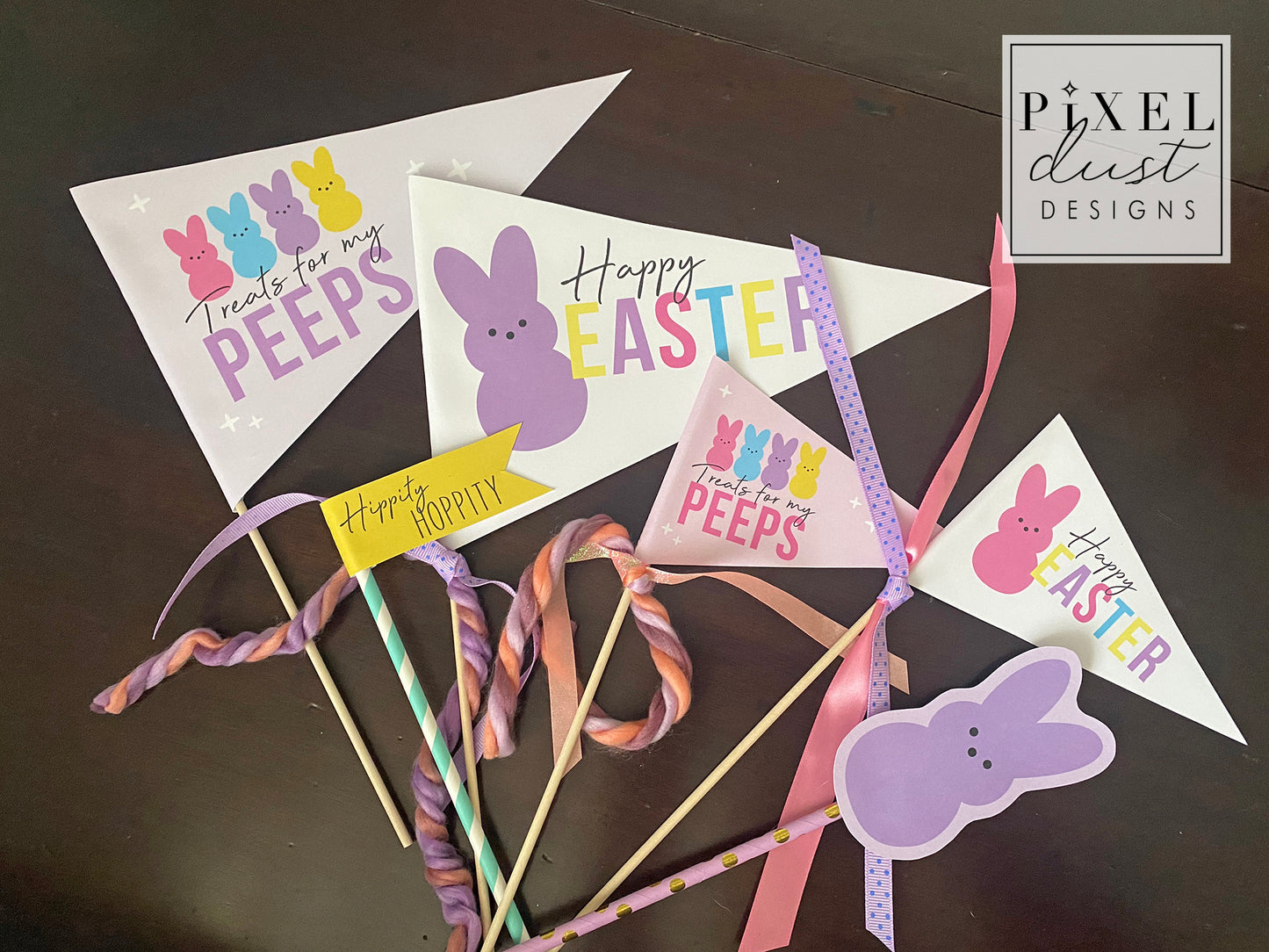 Printable PEEPS Easter Pennant Flag Set