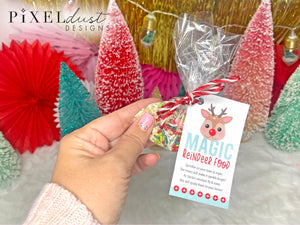 Magic Reindeer Food Tags, Santa's Reindeer Treat Cards