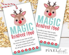 Load image into Gallery viewer, Magic Reindeer Food Tags, Santa&#39;s Reindeer Treat Cards
