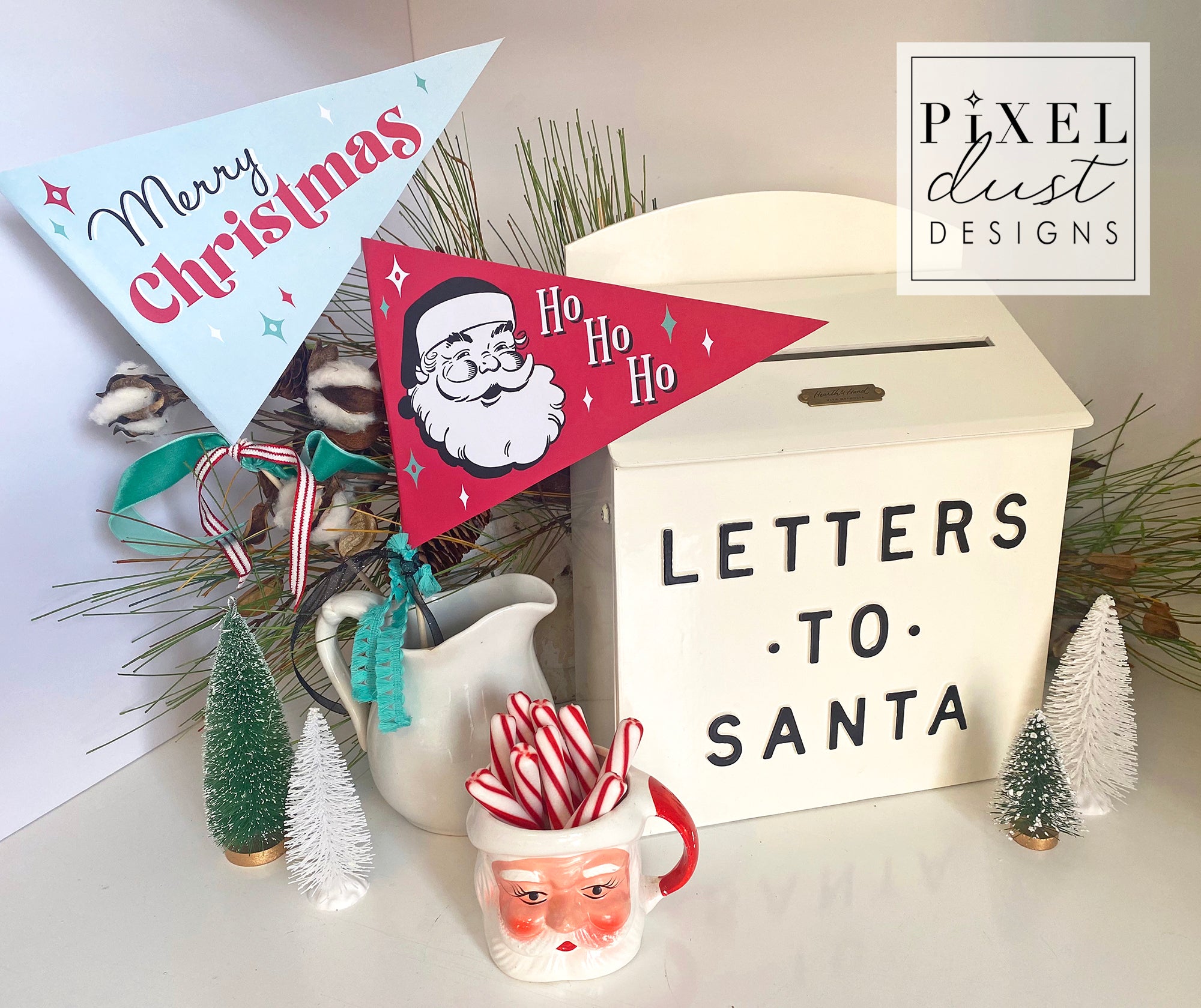 Set of 3 Letters to Santa Christmas Mailboxes