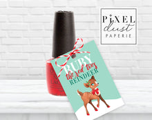 Load image into Gallery viewer, Ruby the Red TOES Reindeer Nail Polish Christmas Gift Tags
