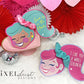 Scrunchie Ponytail Girl Valentines, Printable File, Valentine's Day Card
