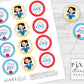 Fairest ONE of all, Snow White FIRST Birthday Printable Cupcake Toppers / Picks