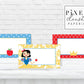 Fairest ONE of all, Snow White Birthday Party Food Tent Cards Printable File