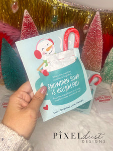 Snowman Soup, Hot Chocolate Mix Christmas Cards / Gift Tags