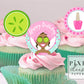 Spa Girl, African American, Birthday Party Printable Cupcake Toppers / Picks