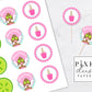 Spa Girl, African American, Birthday Party Printable Cupcake Toppers / Picks