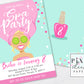 Spa Birthday Party Invitation Printable File