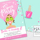 Spa Birthday Party Invitation Printable File