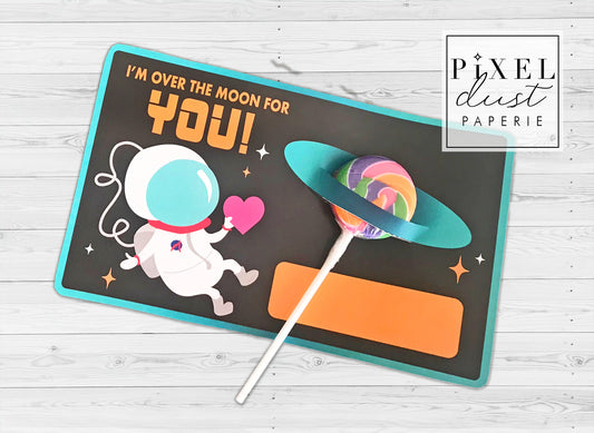 Astronaut Space Printable Valentine Treat Holder Cards