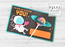 Load image into Gallery viewer, Astronaut Space Printable Valentine Treat Holder Cards
