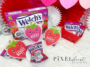 Berry Sweet Strawberry Printable Valentine Cards
