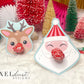 Rudolph and Santa Lollipop Nose Christmas Sucker Cards for Kids