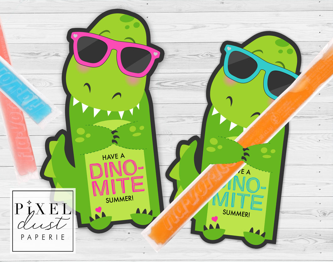 DINO-MITE Summer, End of the Year Treat Cards