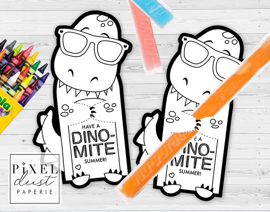DINO-MITE Summer, End of the Year Treat Cards