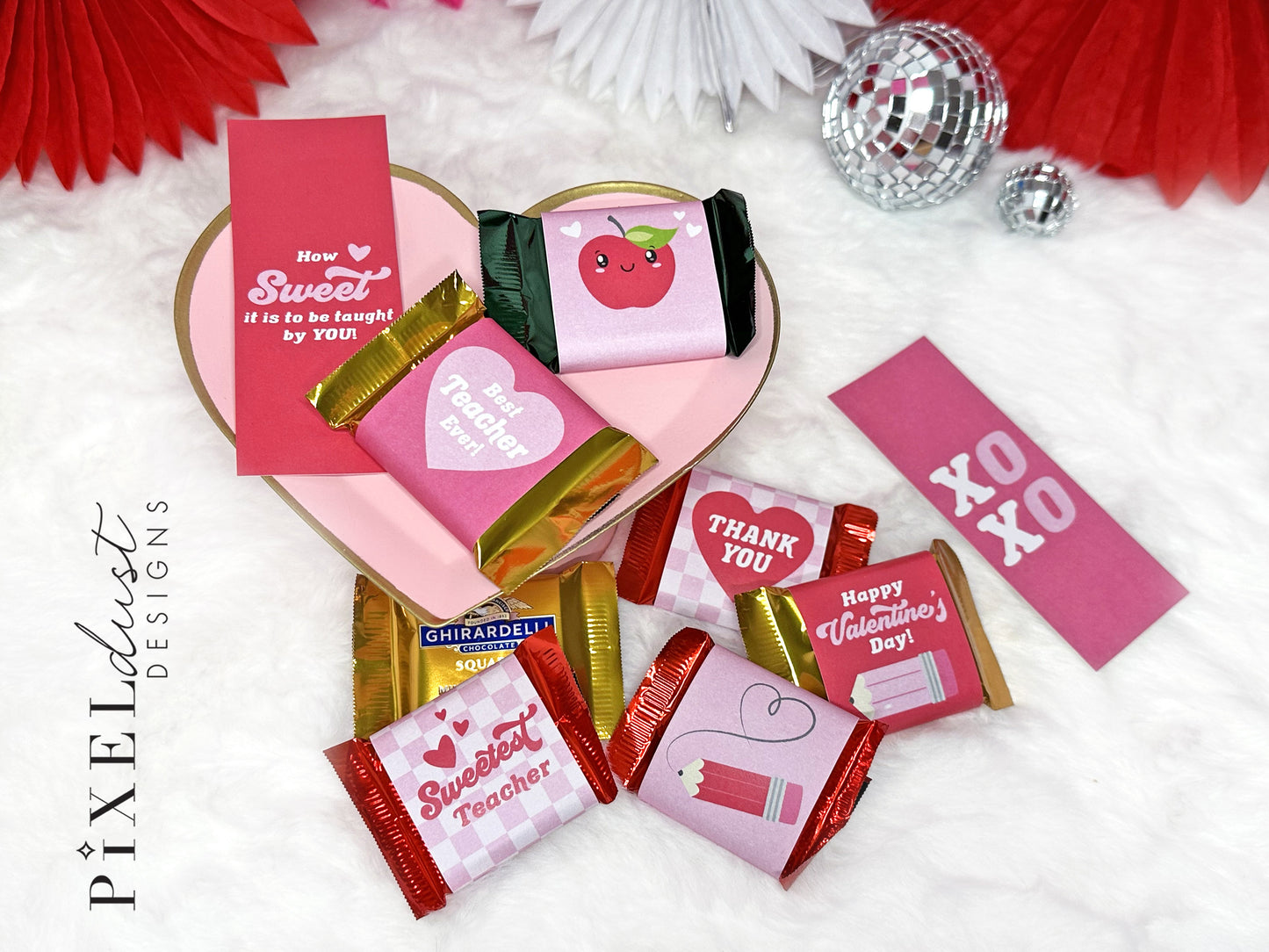 Teacher Printable Valentine Gift Set