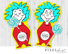 Load image into Gallery viewer, Thing 1 and Thing 2, Read Across America, Dr. Seuss Week Treat Cards
