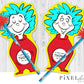 Thing 1 and Thing 2 - Dr. Seuss Week Treat Cards