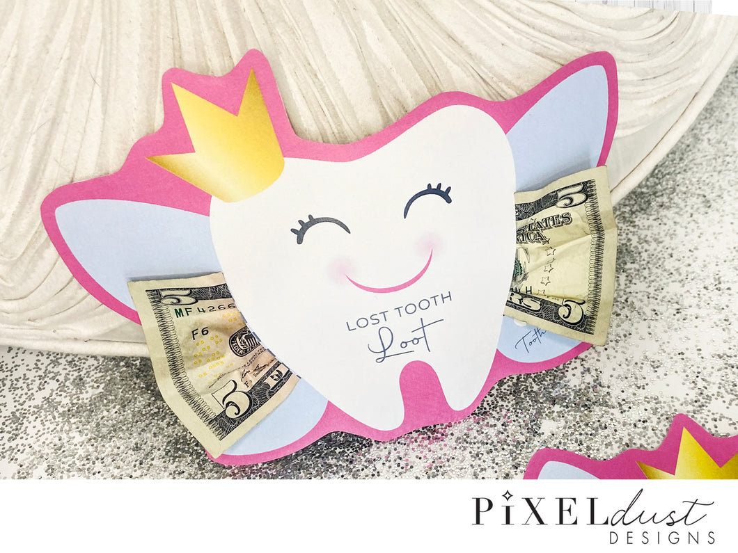 Tooth Fairy Money Holder - Pink