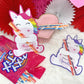 Unicorn Valentine Printable Treat Holder Cards