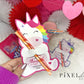 Unicorn Valentine Printable Treat Holder Cards