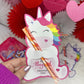 Unicorn Valentine Printable Treat Holder Cards