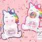 Unicorn Birthday Thank You Party Favor Cards