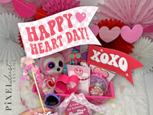 Load image into Gallery viewer, Printable Valentine Gift Tags &amp; Flags Set
