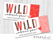 Load image into Gallery viewer, &quot;WILD About You&quot; Leopard Print Valentine Treat Bag Toppers
