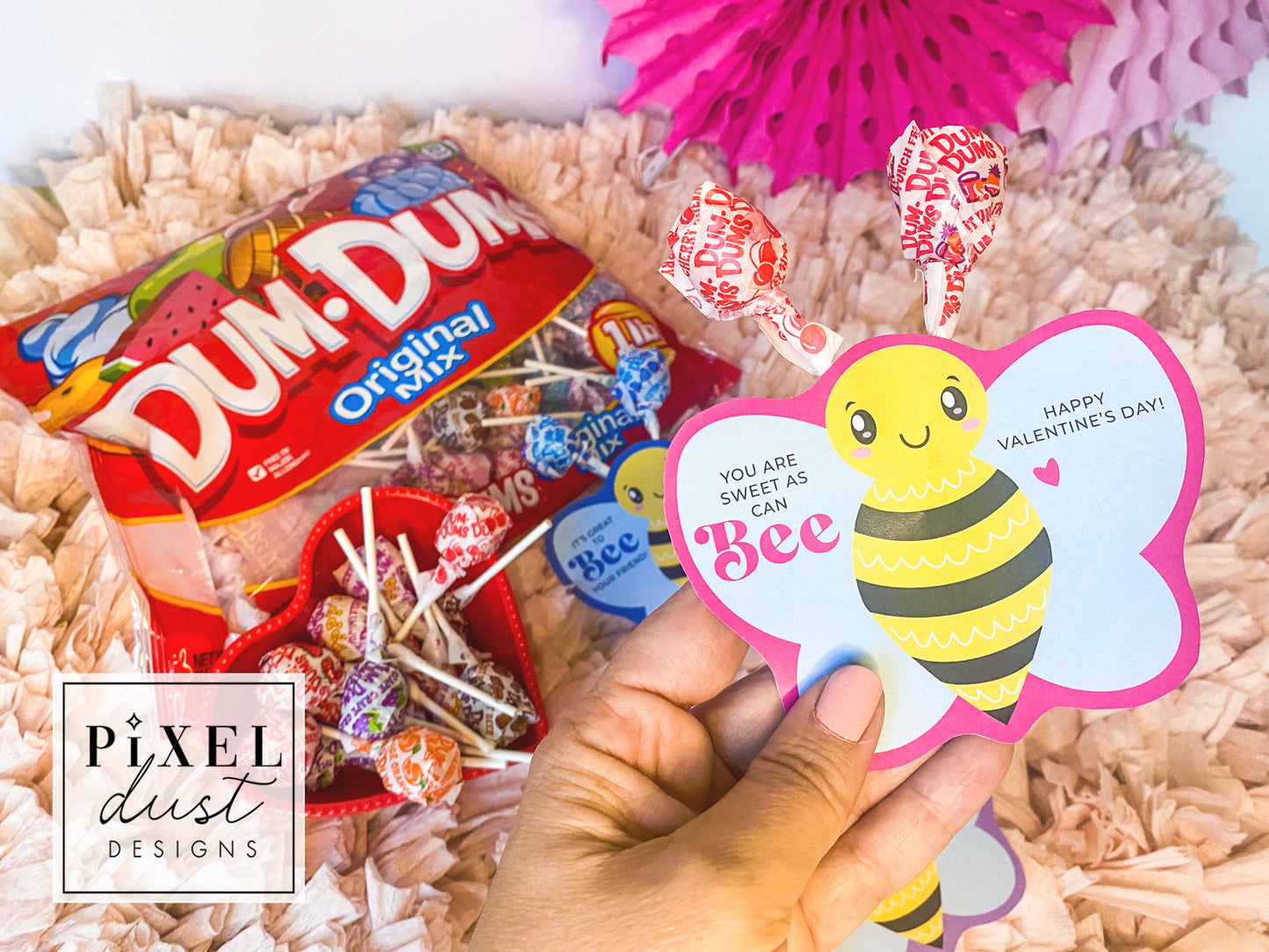 Bee Mine Lollipop Printable Valentine Cards