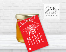 Load image into Gallery viewer, Bee Mine Gift Tags, Valentine&#39;s Day Treat Cards
