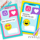 Emoji Cell Phone Printable Valentine Cards