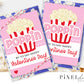 Cute Popcorn Valentine Printable Cards