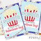 Cute Popcorn Valentine Printable Cards