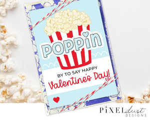 Cute Popcorn Valentine Printable Cards