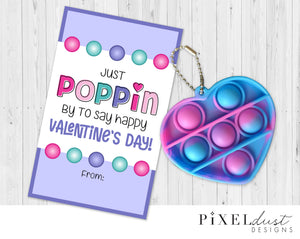 Pop-It Printable Valentine's Day Card for kids