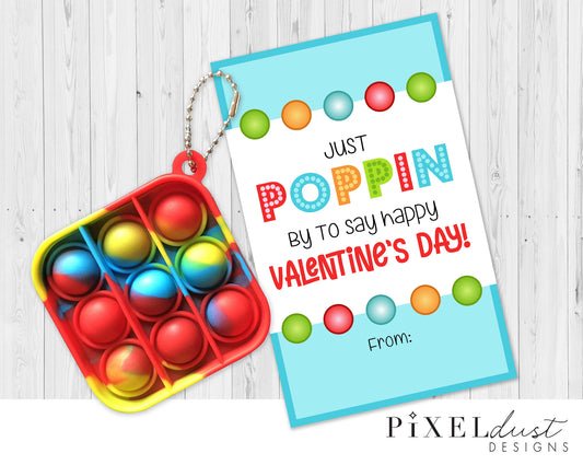 Rainbow Pop-It Printable Valentine for Kids