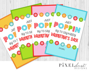 Rainbow Pop-It Printable Valentine for Kids