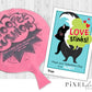 Love Stinks Funny Skunk Printable Valentine Cards