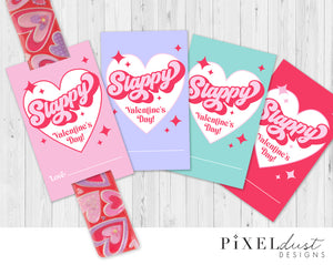 Retro Slap Bracelet Printable Valentine Cards